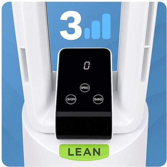 Lean Toys Ventilator Klingenlos 45W mit Fernbedienung Weiß
