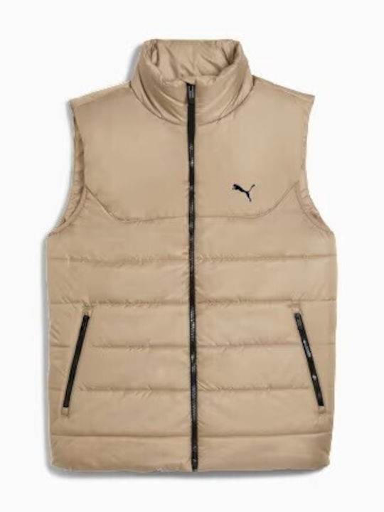 Vestă Puffer Bej Bărbați