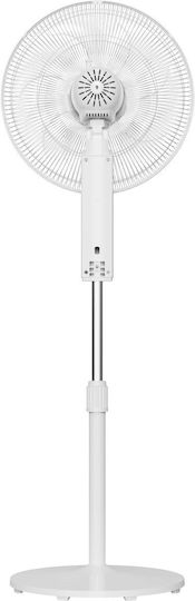Midea Ανεμιστήρας Ορθοστάτης 50W Διαμέτρου 40cm με Τηλεχειριστήριο Λευκός