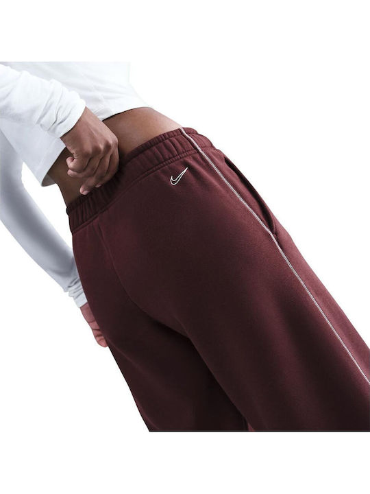 Sportswear Jogginghose Vlies Burgundisch