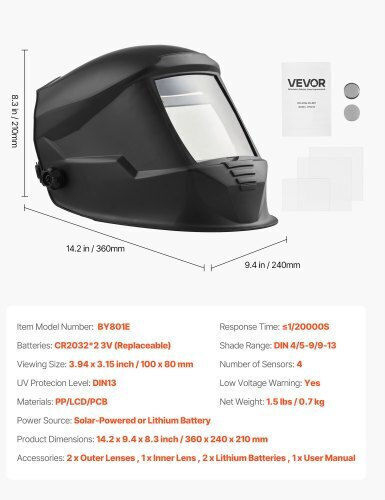 Vevor Câmp Vizual 100x80mm Negru
