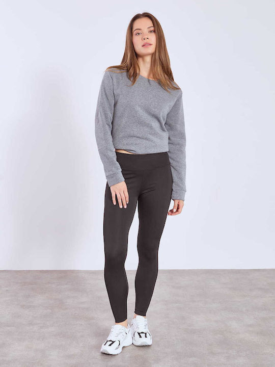 Celestino Women's Leggings Raw Hem Slim Fit Black