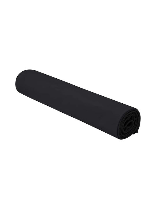 vidaXL Покривка за фитнес Зала Черен 140x70см vidaXL Покривка за фитнес Зала Черен 140x70см