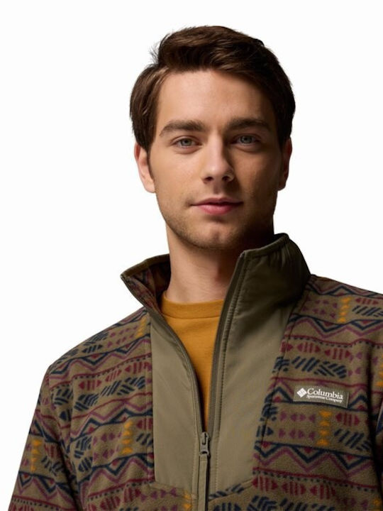Full Herren Fleecejacke Stone Green