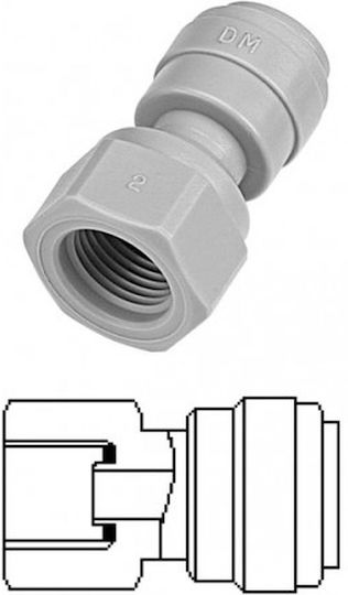 Quick Connector Straight Coupling 3/8" Pipe Female Thread 7/16" Dmfit