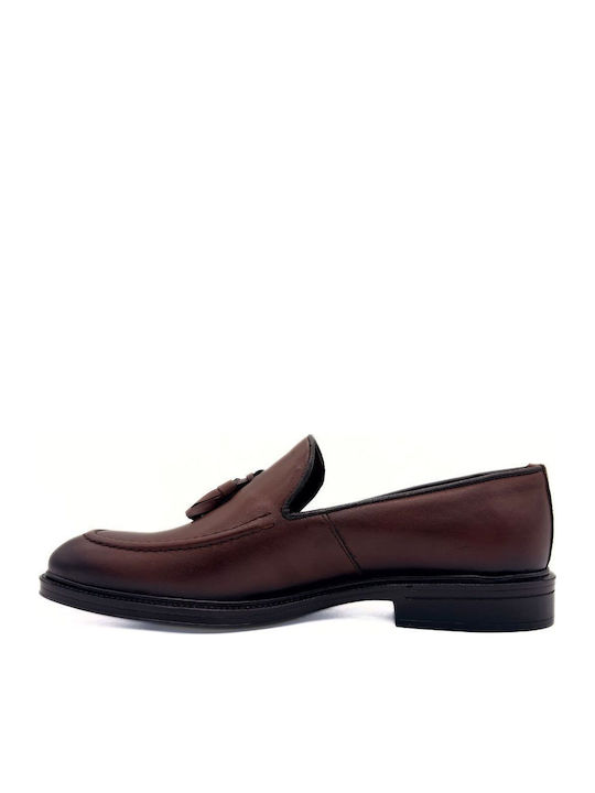 Δερμάτινα Ανδρικά Loafers σε Καφέ Χρώμα