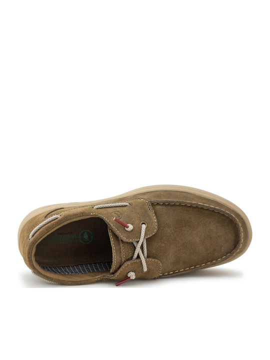 Men's Synthetic Leather Boat Shoes Brown