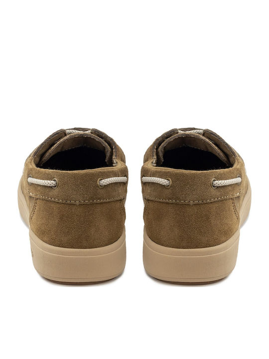 Men's Synthetic Leather Boat Shoes Brown