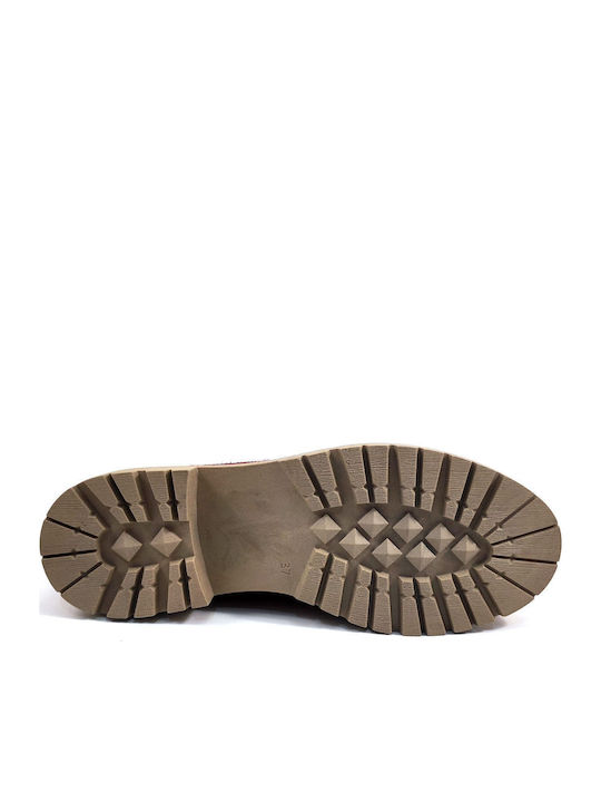 Кожа Дамски Slip-On Бордо