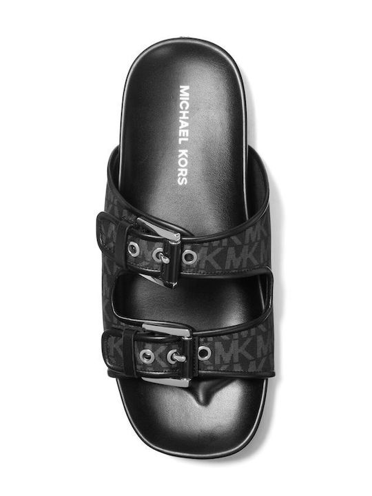 Byers Signature Logo Women's Flat Sandals Flatforms Black