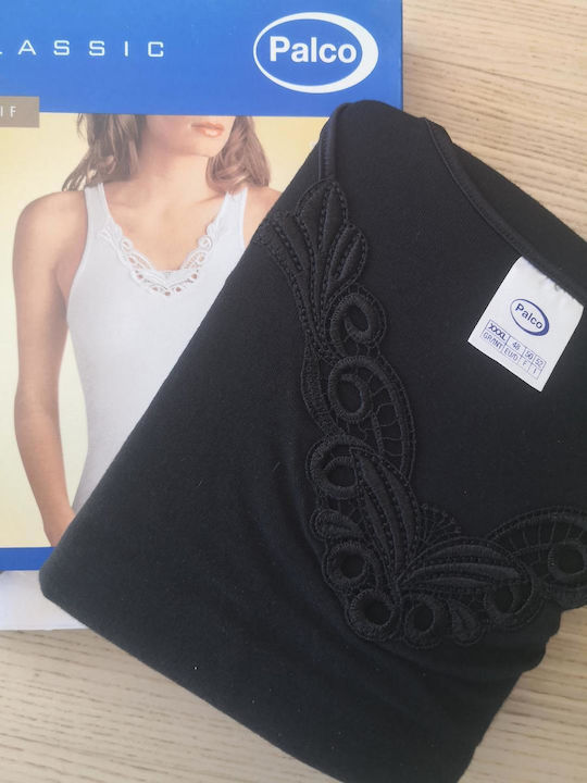 Palco Women's T-Shirt with Spaghetti Strap Black
