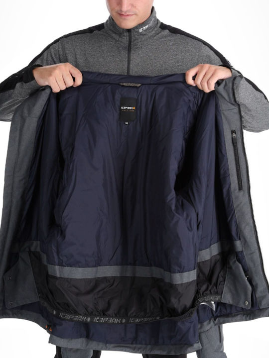 Icepeak 656141537-990 Ανδρικό Μπουφάν για Σκι & Snowboard Μαύρο