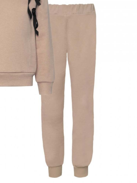 Παιδικό Σετ Φόρμας Camel, Beige 2τμχ