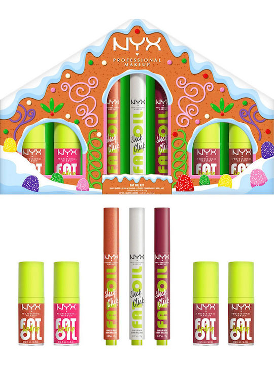 NYX Professional Makeup Gingerbaddie Land Σετ Μακιγιάζ για τα Χείλη 7τμχ