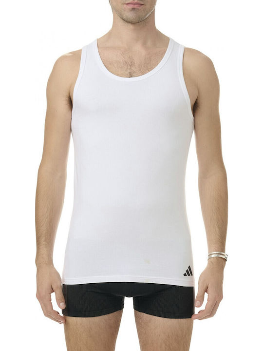 Cotton Men's Undershirts Sleeveless White 2Pack