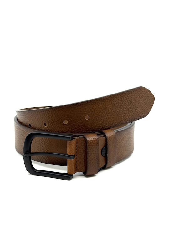 Breit Herren Gürtel Leder Tabac Braun