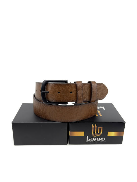 Breit Herren Gürtel Leder Tabac Braun