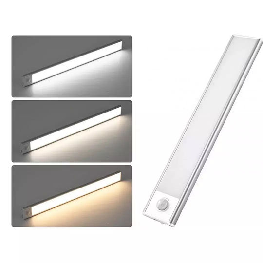 Verk Group Презареждащ се LED Осветление за гардероби с Сензор за движение и Самозалепваща лента за монтаж 1бр