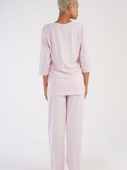 Vienetta Secret Maternity Pajama Set & Nursing Pink