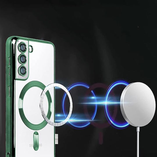 Techsuit Luxury Crystal Umschlag Rückseite Silikon Grün (Galaxy A17Oppo A17)