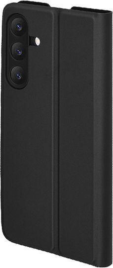 Techsuit Magskin Buchen Sie Silikon / Synthetisches Leder Schwarz (Galaxy S25 FE)