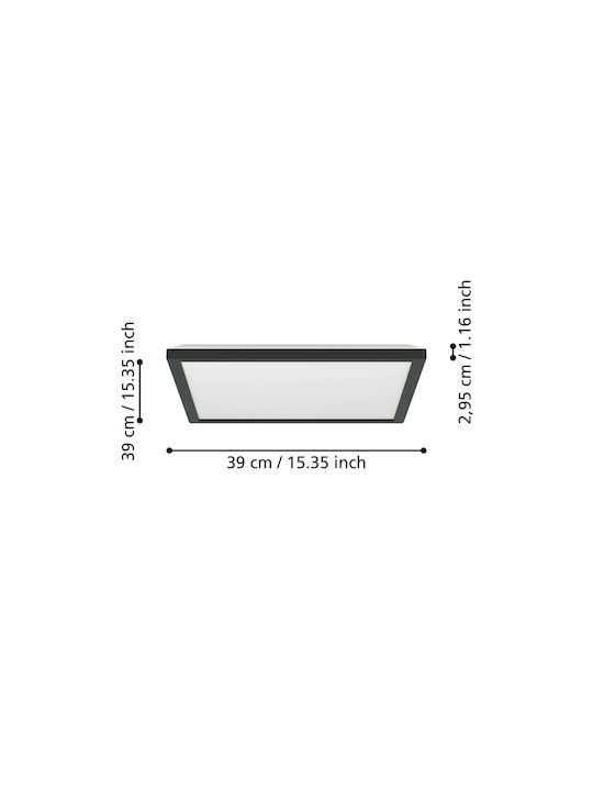 Eglo Deckenleuchte für den Außenbereich mit integriertem LED in Schwarz Farbe 901456