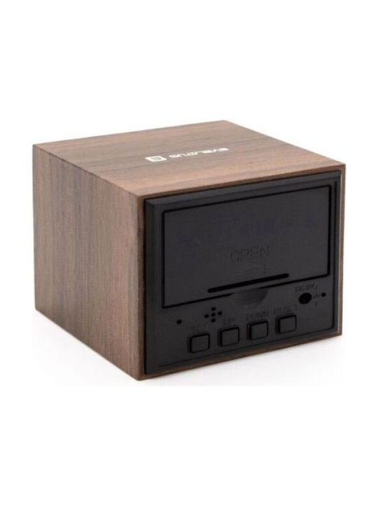 Evelatus Tabletop Digital Wooden Clock EMC02WD