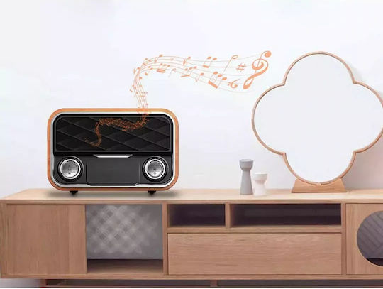 Verk Group 06242V Настолен Акумулаторен Радиоприемник с Bluetooth и USB Кафяв