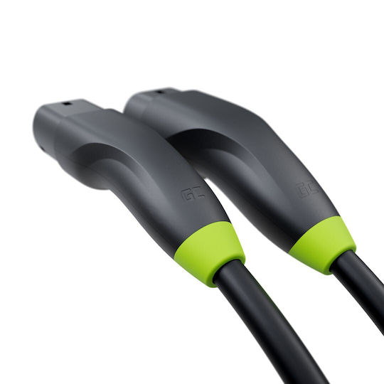 Green Cell Three-Phase Charging Cable 5m Type 2 - Type 2 EVKABGC03