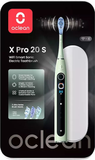 OClean Electric Toothbrush With Pressure Sensor And Green Travel Case