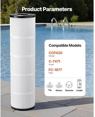 Vevor Pool Filter Cartridge with Diameter 66.04cm