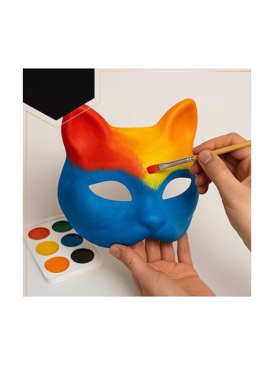 Set 10 Cat Masks Zola One Size Elastic Bands Included 30 X 45 Cm White