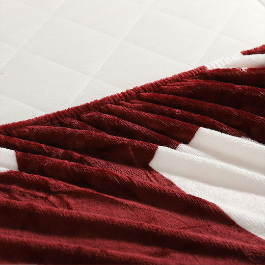 Silk Fashion Fleece Σεντόνι Υπέρδιπλο με Λάστιχο 160x200+30εκ. Πολύχρωμο