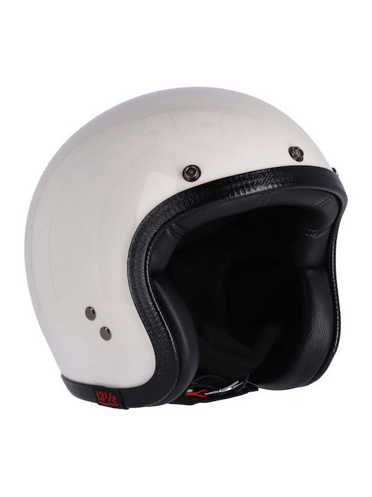 13 1/2 Magazine Skull Bucket Vintage White Κράνος Μηχανής Jet ECE 22.06