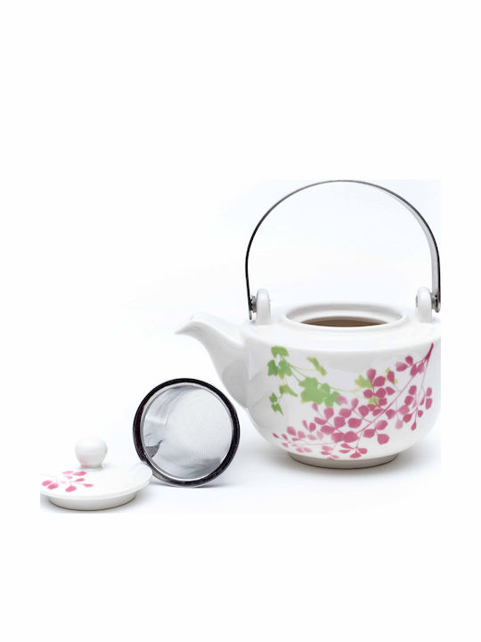 Madras Flower Teapot Porcelain Pink 675ml