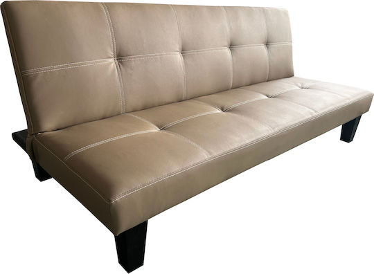 Eryndor Three-Seater Couch Bed Made of Artificial Leather 186x90x82 cm Eryndor Three-Seater Couch Bed Made of Artificial Leather 186x90x82 cm