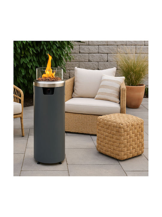 Stool For Living Room Wicker Aropion Beige 40x40x40cm
