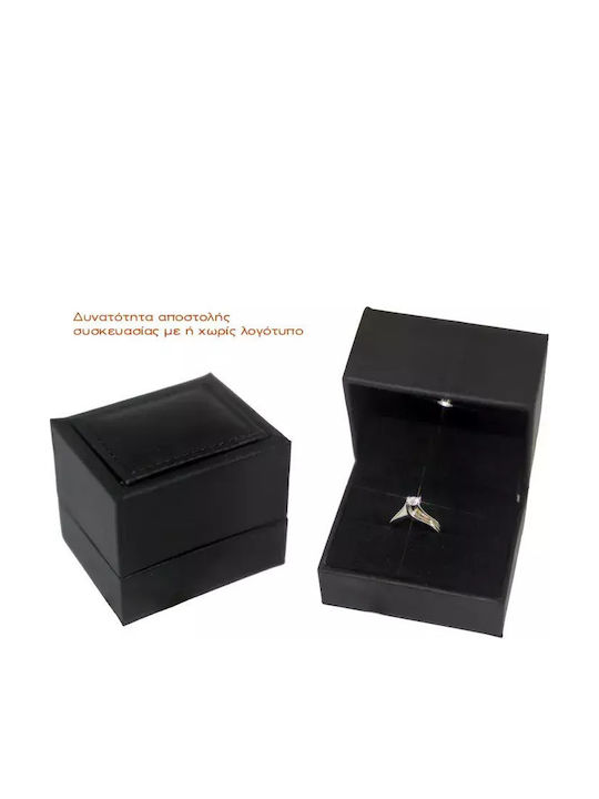 Ring with Diamond made of White gold 18K
