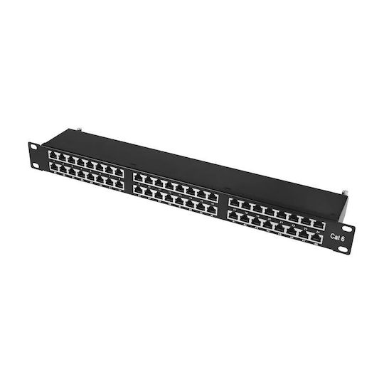 Patch Panel Cat6 48 Ports 1U Power On PP-C6-F48 FTP