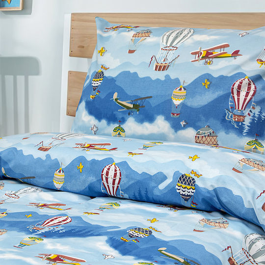 Lino Home Semi Double Set Cloud Chasers Blue 170x260cm Lino Home Semi Double Set Cloud Chasers Blue 170x260cm