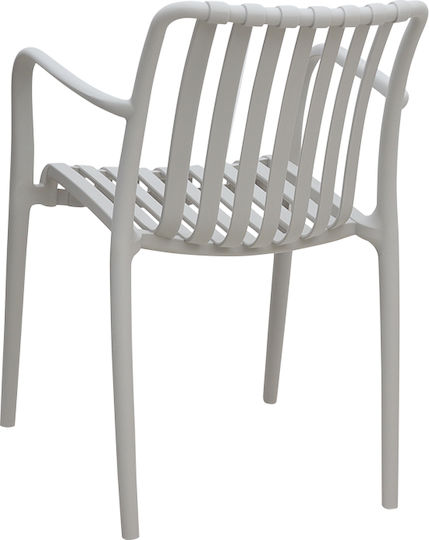 Outdoor Chair Polypropylene Light Grey 53.5x58x80cm