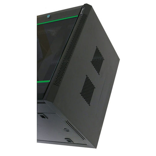 Power On Монтиран на стена Рак кабинет 9U 60x45x50.1см Черен 050184