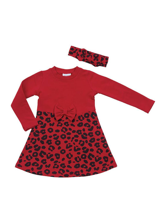 Rochie pentru Copii Rochie de fete Mânecă lungă Red