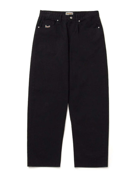 Ανδρικό Παντελόνι Τζιν με Loose Tapered Εφαρμογή Black/Copper