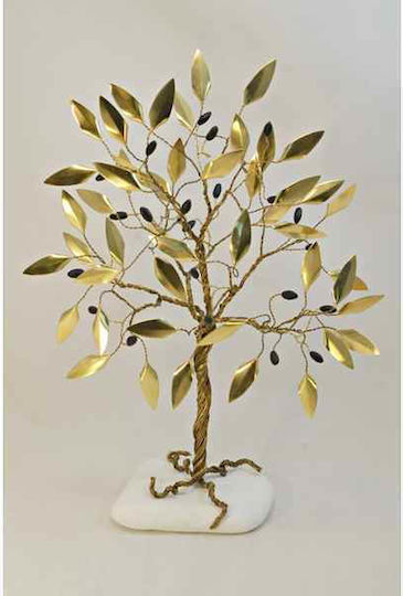 Epilekton Art Dekorative Olive aus Metallisch 25x20cm 1Stück