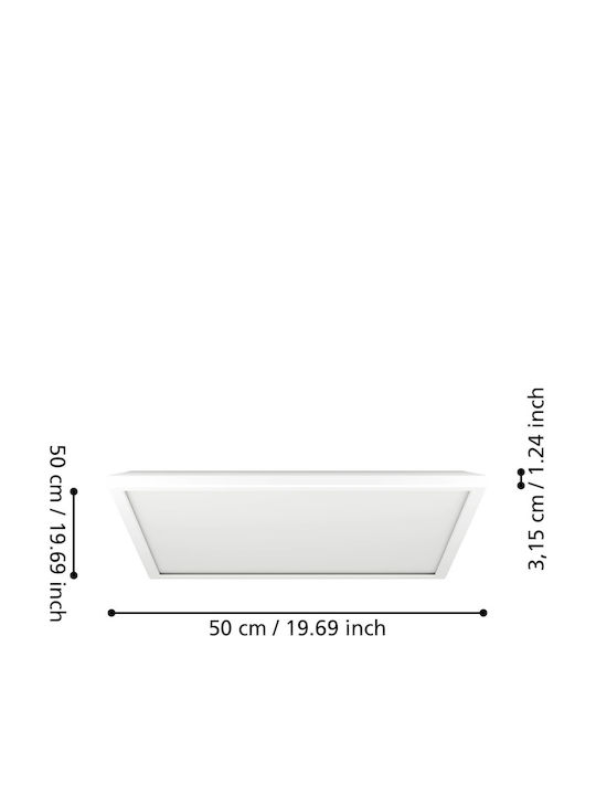 Led Panel Rovito X 50x50x3.2cm Ν 901452