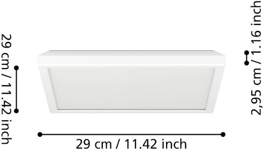 Eglo Rovito Τετράγωνο LED Panel 29x29εκ.