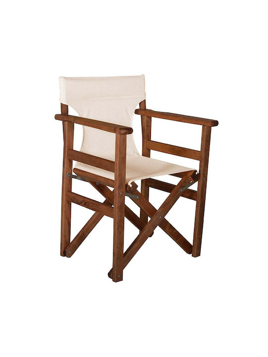 Megapap Waterproof Director Chair Cover Fabric Made of Ecru Canvas 44x80cm
