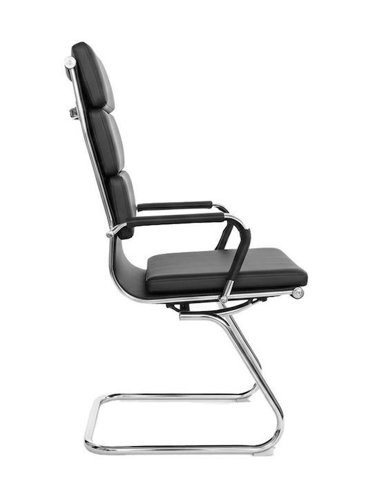 Chair Visitor Veilstone Reception in Black Color 55x50x107cm 1pcs