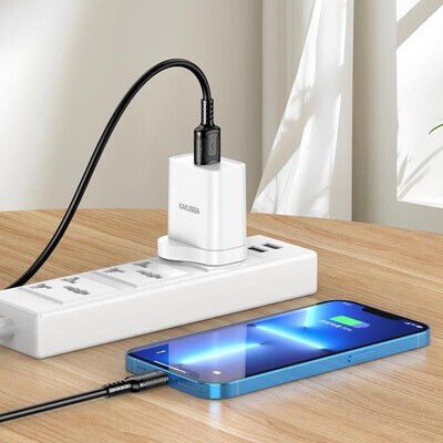 Kakusiga Regular USB-A la Cablu Lightning Negru 1m (KSC-984-L-BK)